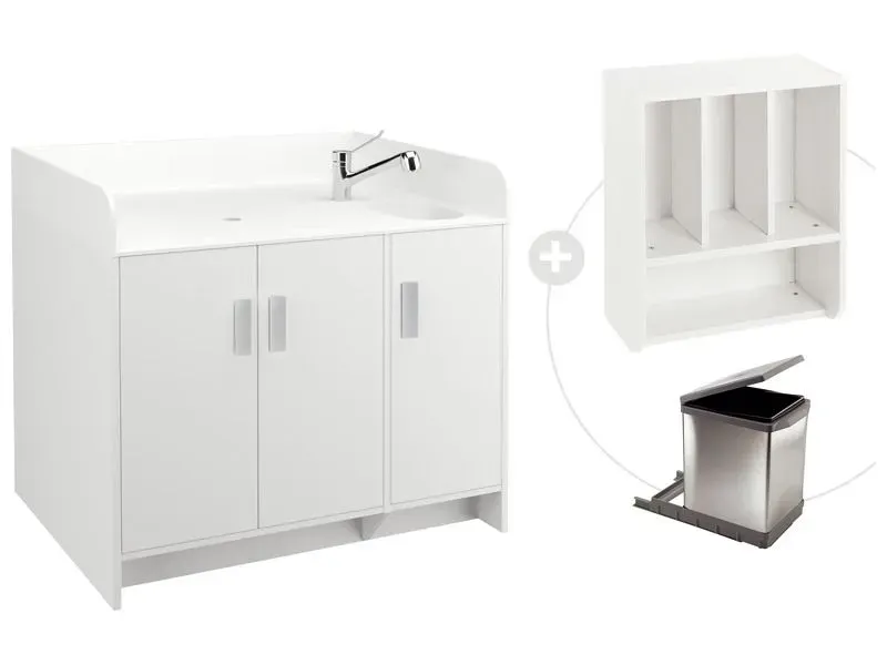 KIT MEUBLE A LANGER KAZEO L: 104 cm avec lave-main intégré Acheter En Ligne